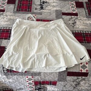 Nike White Flared Tennis Skort with Swoosh